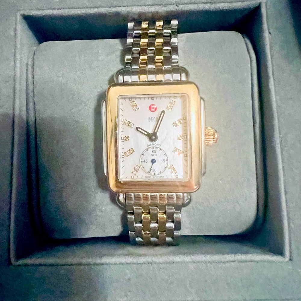 EUC Michele Deco two-tone watch